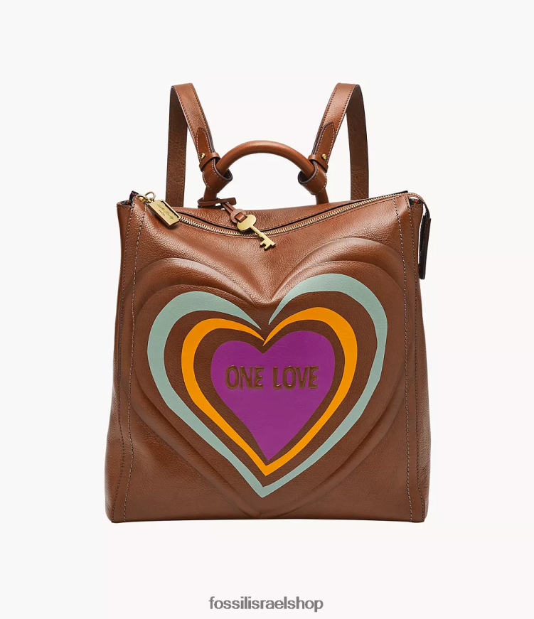 Cedella Marley x Fossil נשים תרמיל פרקר במהדורה מוגבלת L8J0B6573 תיק חום