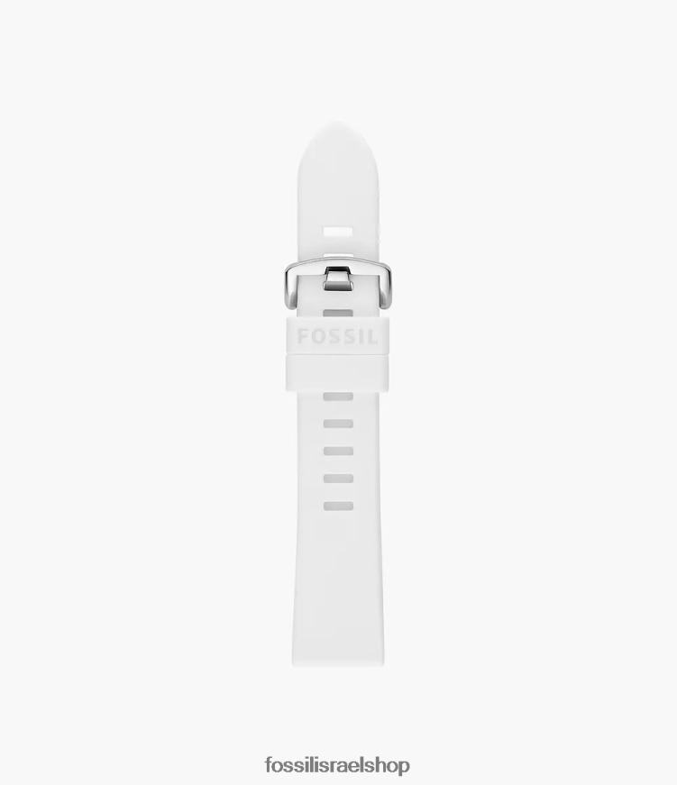 Fossil נשים רצועת סיליקון 20 מ"מ L8J0B6159 אבזר לבן