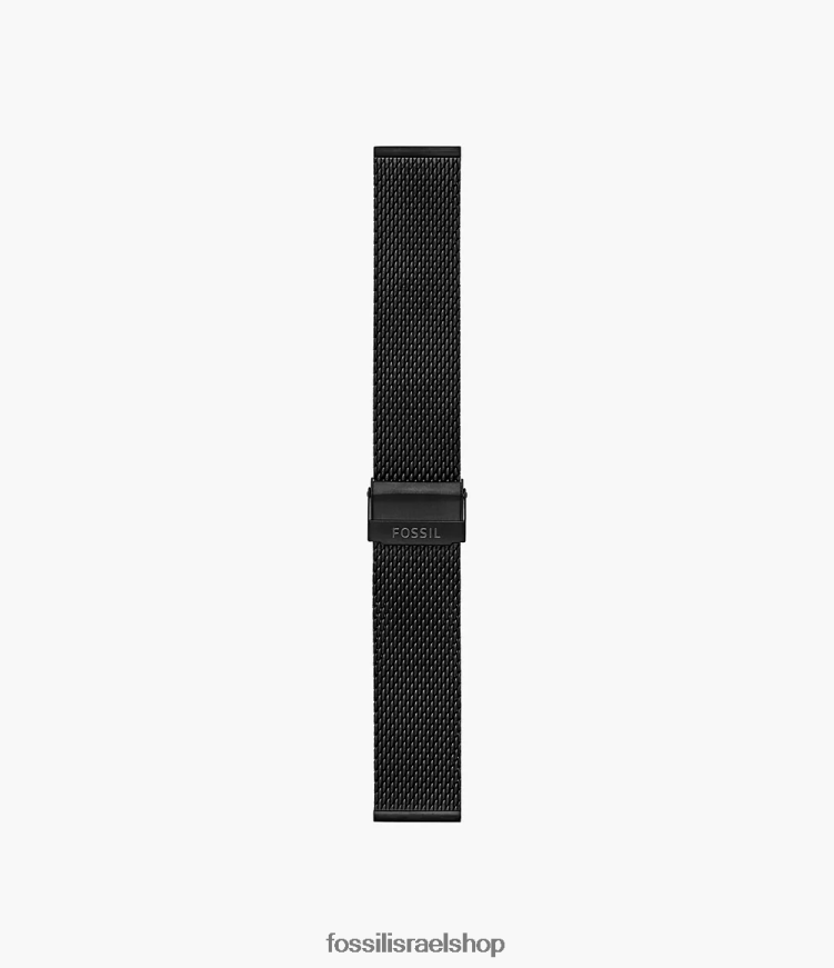 Fossil נשים צמיד רשת נירוסטה 22 מ"מ L8J0B6164 אבזר שָׁחוֹר