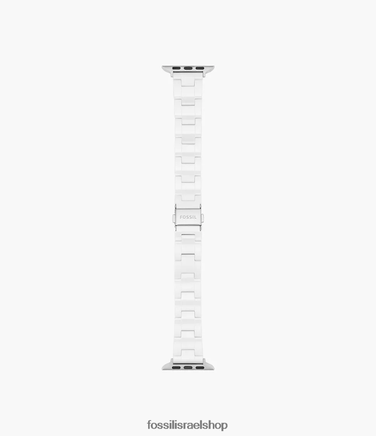 Fossil נשים רצועת קרמיקה 38 מ"מ/40 מ"מ/41 מ"מ לשעון אפל L8J0B6172 אבזר לבן