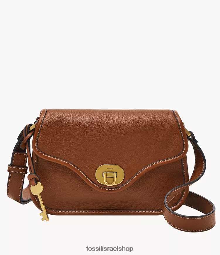 Fossil נשים מורשת מיני דש Crossbody L8J0B6285 תיק חום