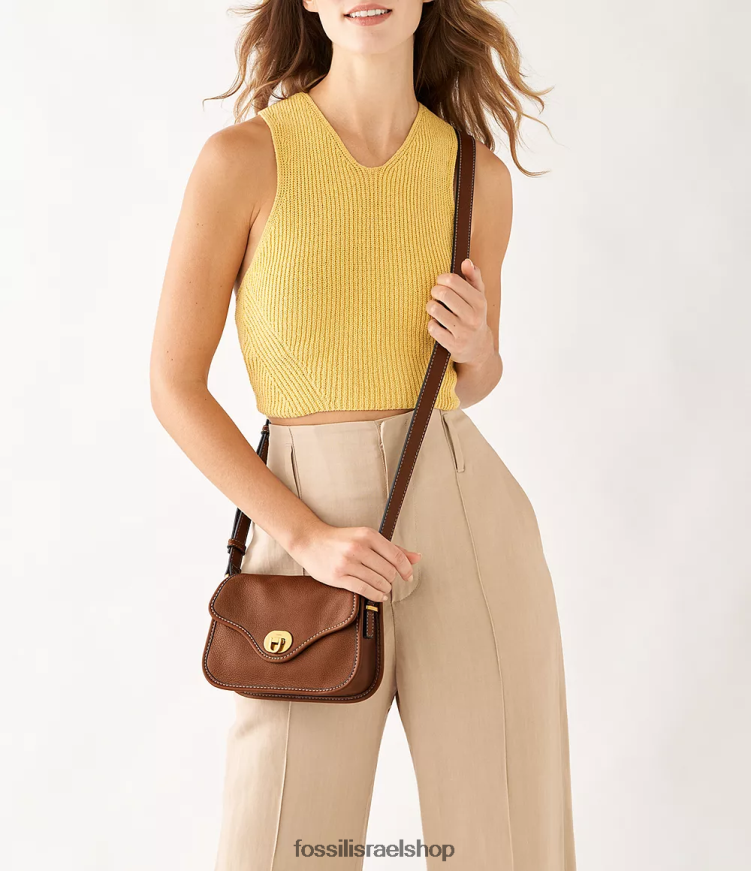 Fossil נשים מורשת מיני דש Crossbody L8J0B6285 תיק חום