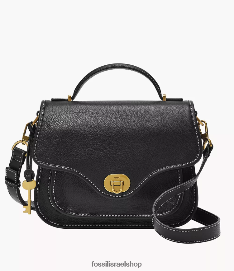 Fossil נשים ידית עליונה מורשת Crossbody L8J0B6294 תיק שָׁחוֹר