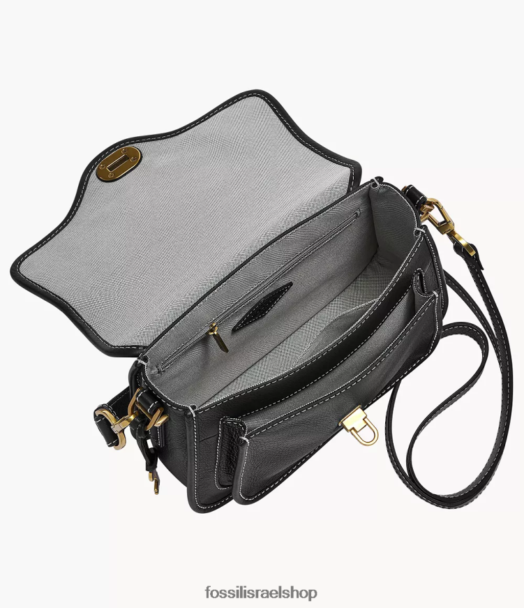 Fossil נשים ידית עליונה מורשת Crossbody L8J0B6294 תיק שָׁחוֹר
