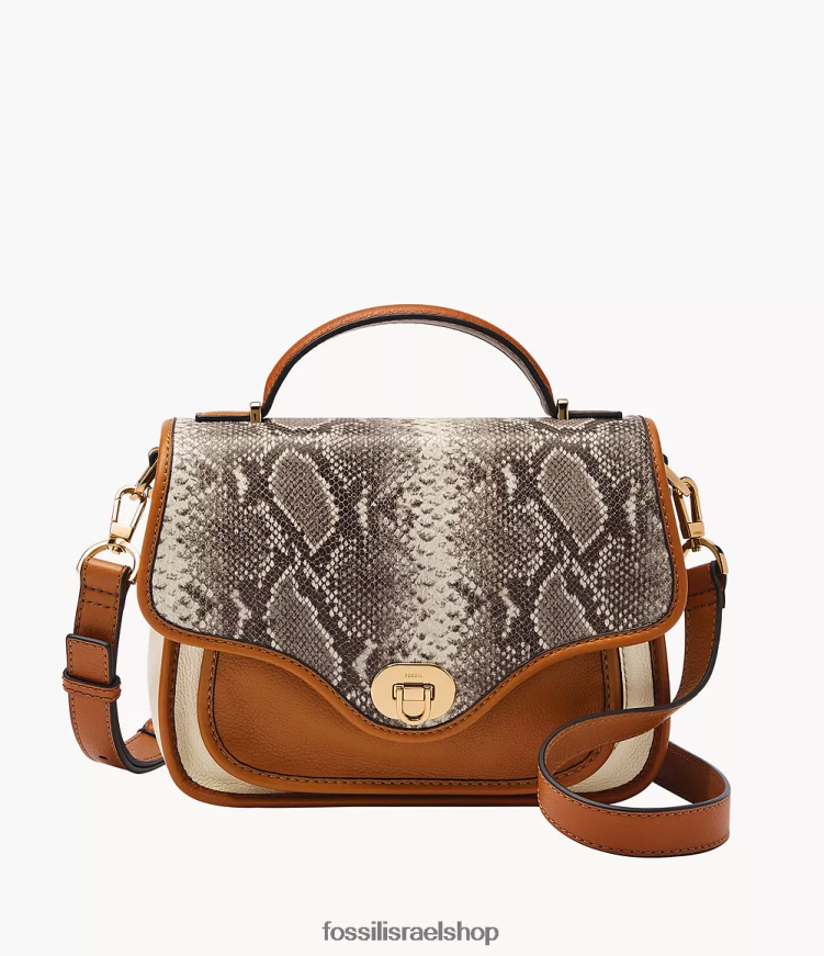 Fossil נשים ידית עליונה מורשת Crossbody L8J0B6303 תיק פסים