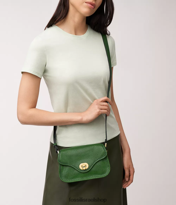 Fossil נשים מורשת מיני דש Crossbody L8J0B6353 תיק ירוק