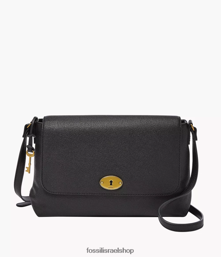 Fossil נשים גבריאלה מדש בינוני Crossbody L8J0B6530 תיק שָׁחוֹר