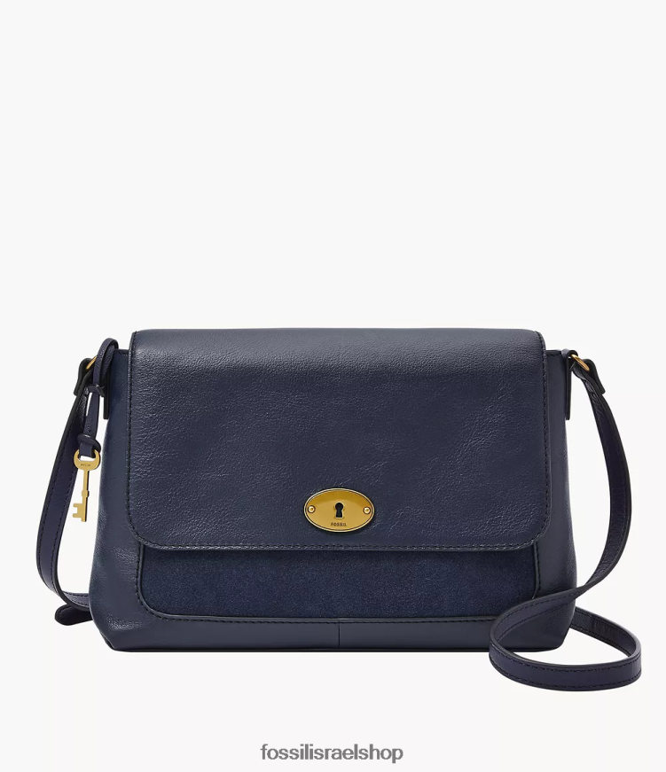 Fossil נשים גבריאלה דש Crossbody L8J0B6579 תיק חיל הים
