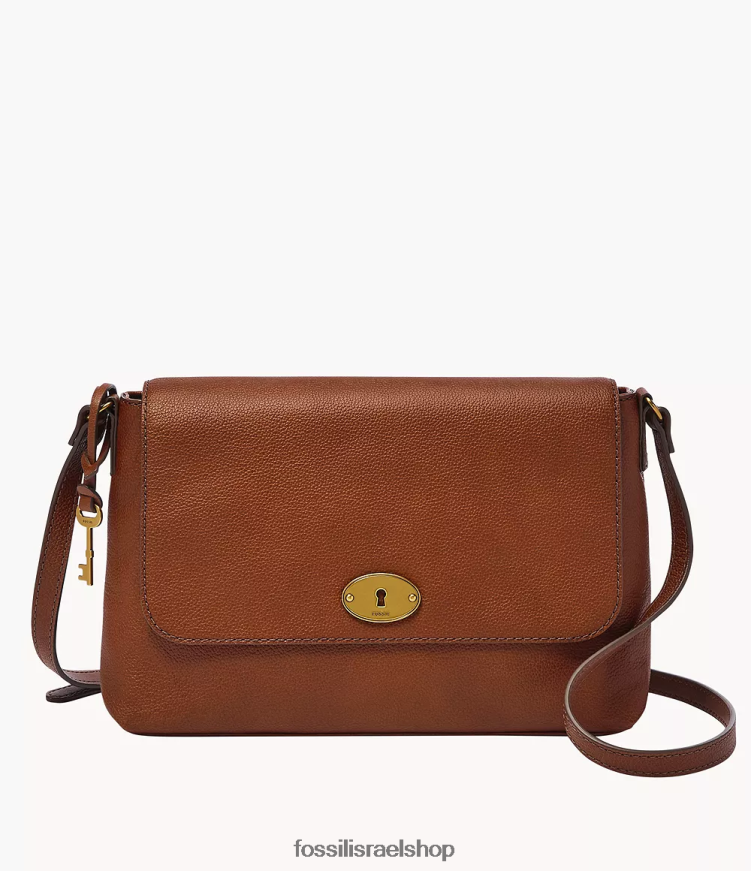 Fossil נשים גבריאלה מדש בינוני Crossbody L8J0B6621 תיק חום