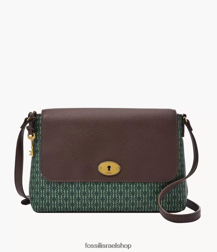 Fossil נשים גבריאלה דש Crossbody L8J0B6706 תיק ירוק