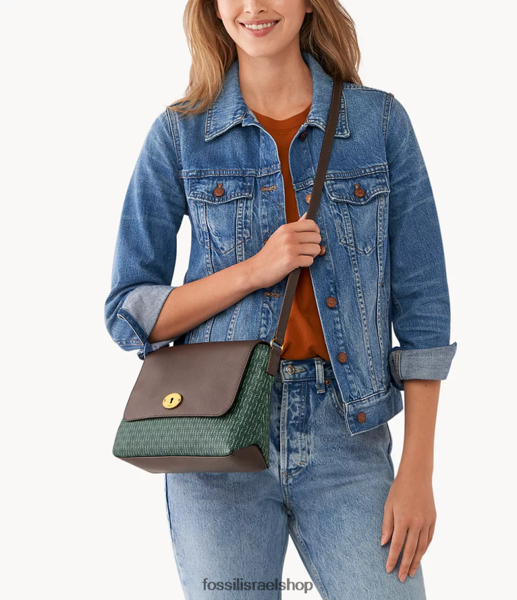 Fossil נשים גבריאלה דש Crossbody L8J0B6706 תיק ירוק