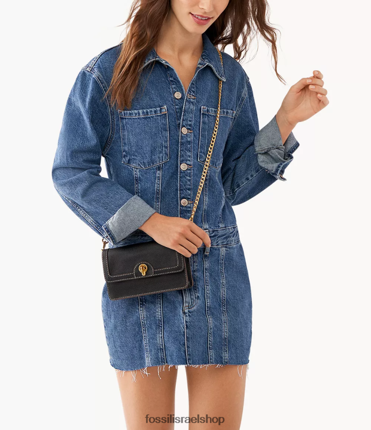 Fossil נשים ארנק אינסלי Crossbody L8J0B6835 תיק שָׁחוֹר