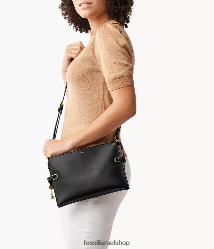 Fossil נשים Crossbody מעור קקטוס של kier L8J0B6307 תיק שָׁחוֹר