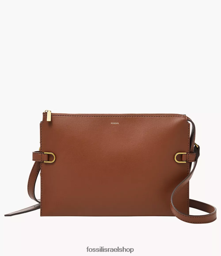 Fossil נשים Crossbody מעור קקטוס של kier L8J0B6338 תיק חום