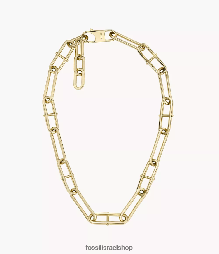 Fossil נשים שרשרת שרשרת נירוסטה D-Link L8J0B6902 תכשיט גוון זהב
