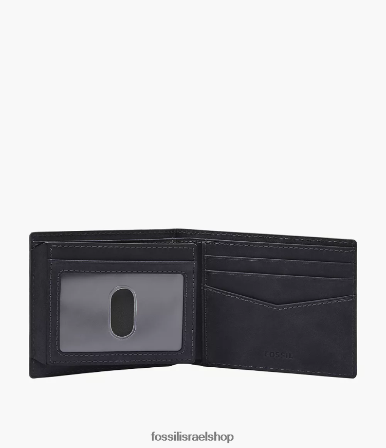 Fossil גברים Everett Bifold עם מזהה Flip L8J0B61672 ארנק חיל הים