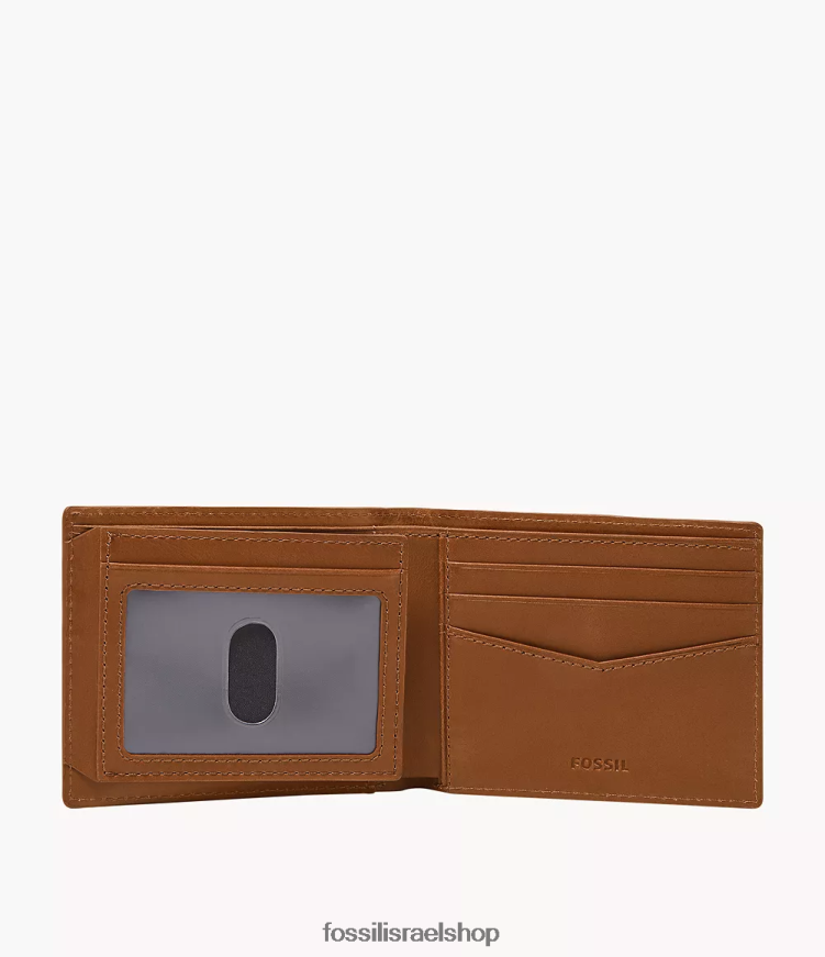 Fossil גברים Everett Bifold עם מזהה Flip L8J0B61700 ארנק אוּכָּף
