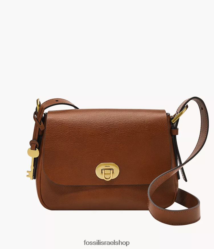 Fossil נשים Harper דש קטן crossbody L8J0B6481 תיק חום