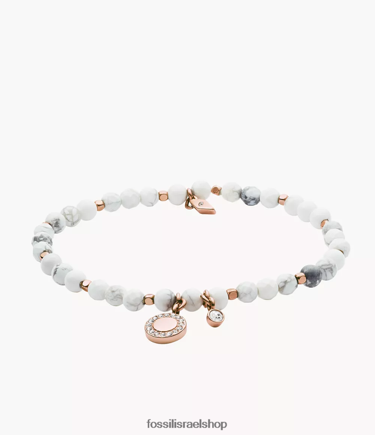 Fossil נשים צמיד ג'ורג'יה Howlite L8J0B61021 תכשיט לבן
