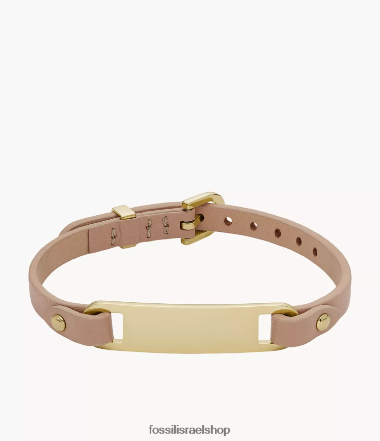 Fossil נשים צמיד רצועת עור מורשת פלאק L8J0B61001 תכשיט חום לאטה