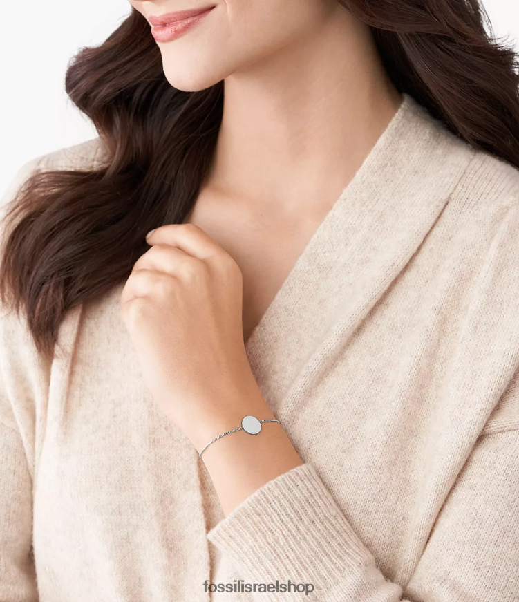 Fossil נשים צמיד דיסק ליין L8J0B61009 תכשיט פלדת אל - חלד