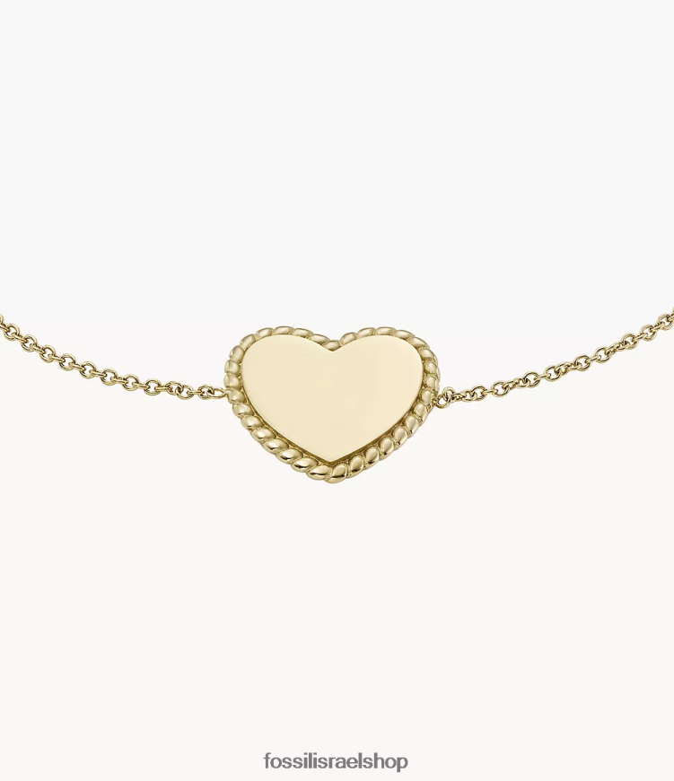 Fossil נשים צייר נירוסטה צמיד תחנה L8J0B61012 תכשיט גוון זהב