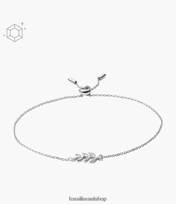 Fossil נשים צמיד סטרלינג ענף זית אליוט L8J0B61022 תכשיט כסף