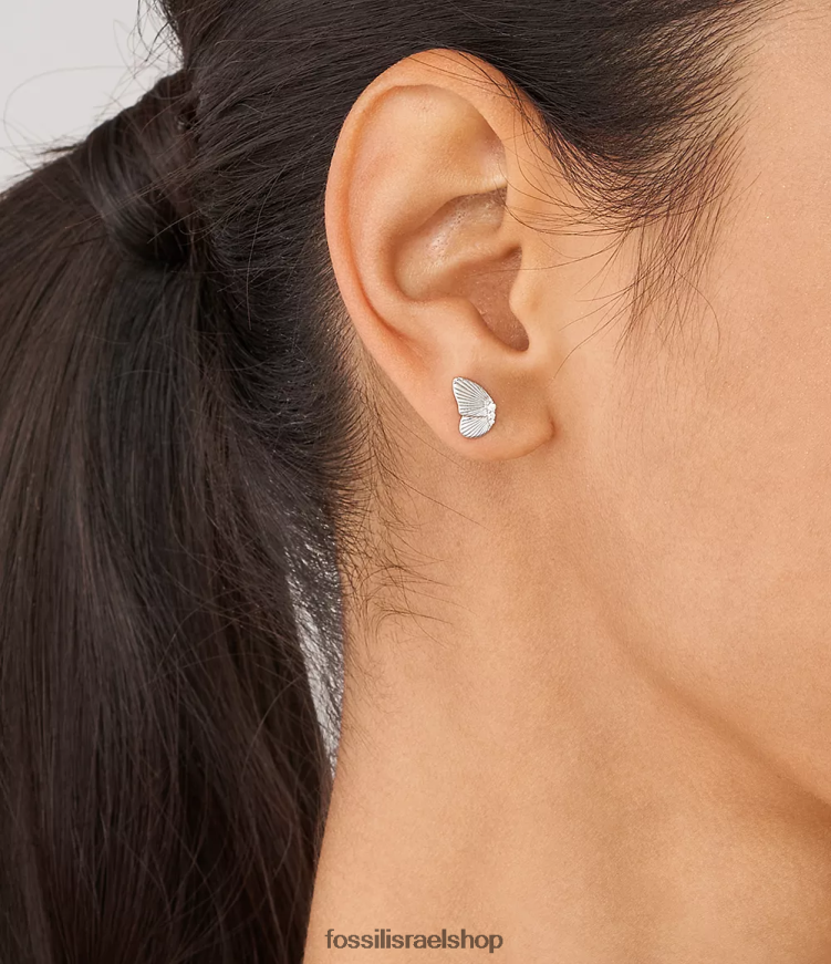 Fossil נשים עגילי פרפרים סטרלינג L8J0B61034 תכשיט כסף