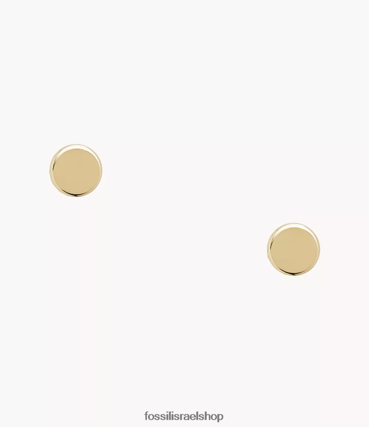 Fossil נשים כולם מוערמים עגילי נירוסטה צמודים L8J0B61035 תכשיט גוון זהב