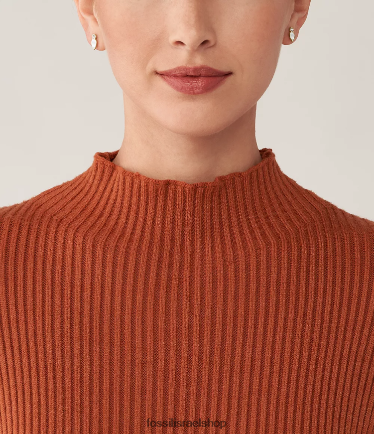 Fossil נשים עגילים צמודים עם דמעות L8J0B61084 תכשיט אם הפנינה הלבנה