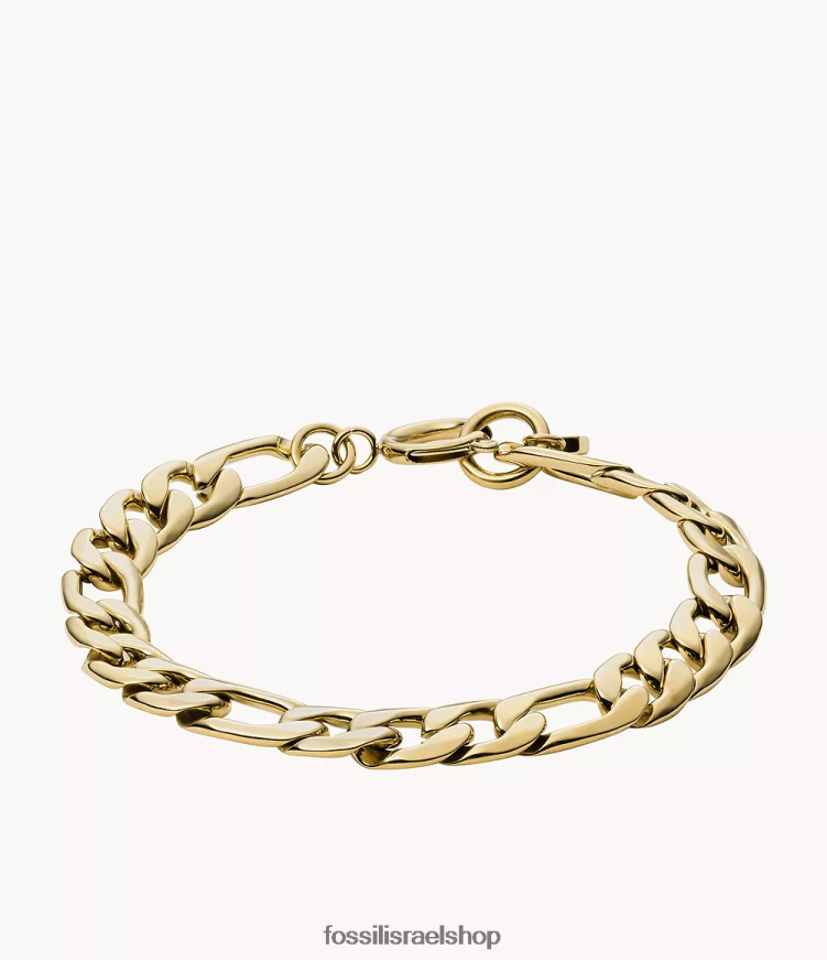 Fossil נשים רואן הו כל כך מקסים צמיד שרשרת נירוסטה L8J0B61126 תכשיט גוון זהב