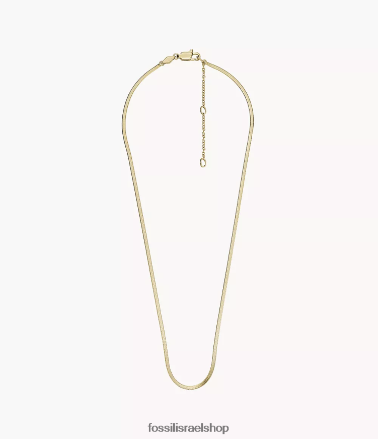 Fossil נשים הו כל כך מקסימה שרשרת נחש מפלדת אל חלד L8J0B61140 תכשיט גוון זהב