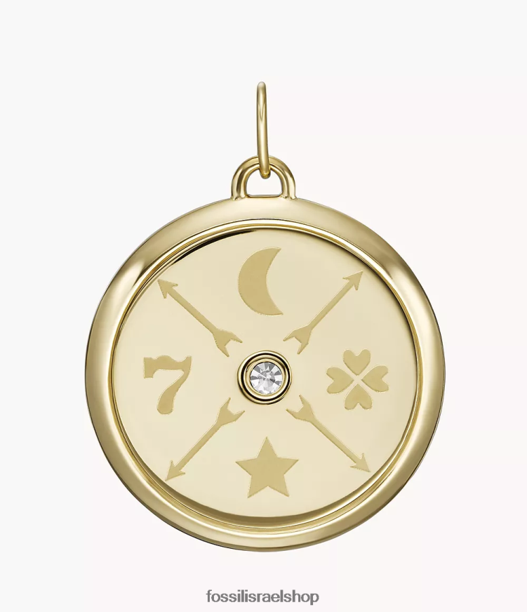 Fossil נשים הו כל כך מקסים קסם נירוסטה L8J0B61176 תכשיט גוון זהב