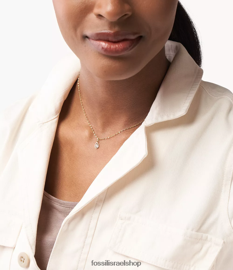 Fossil נשים קורה הו כל כך מקסים קסם אבן לידה באפריל L8J0B61190 תכשיט טון ברור