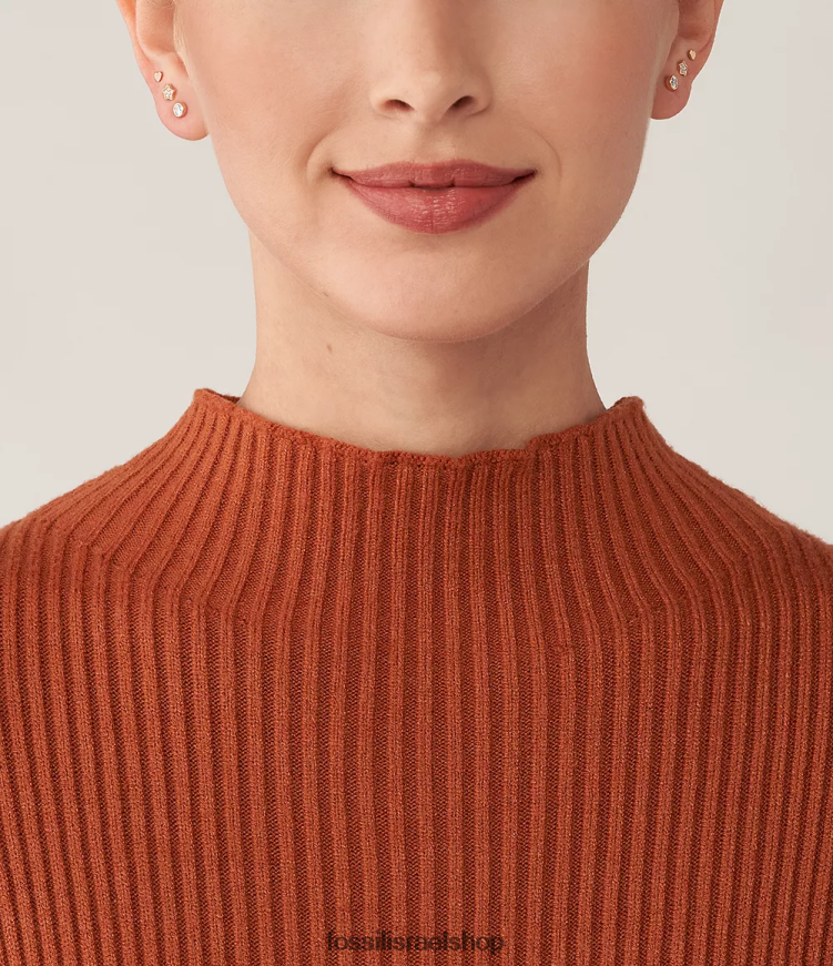 Fossil נשים סט עגילי נירוסטה מוערמים כולם L8J0B61200 תכשיט בגוון זהב ורדרד