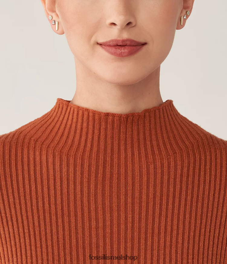 Fossil נשים סט עגילי נירוסטה מוערמים כולם L8J0B61220 תכשיט כסף וזהב דו-גוני