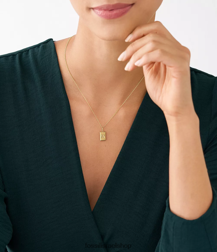 Fossil נשים הו כל כך מקסים קסם ראשוני מנירוסטה L8J0B61276 תכשיט גוון זהב