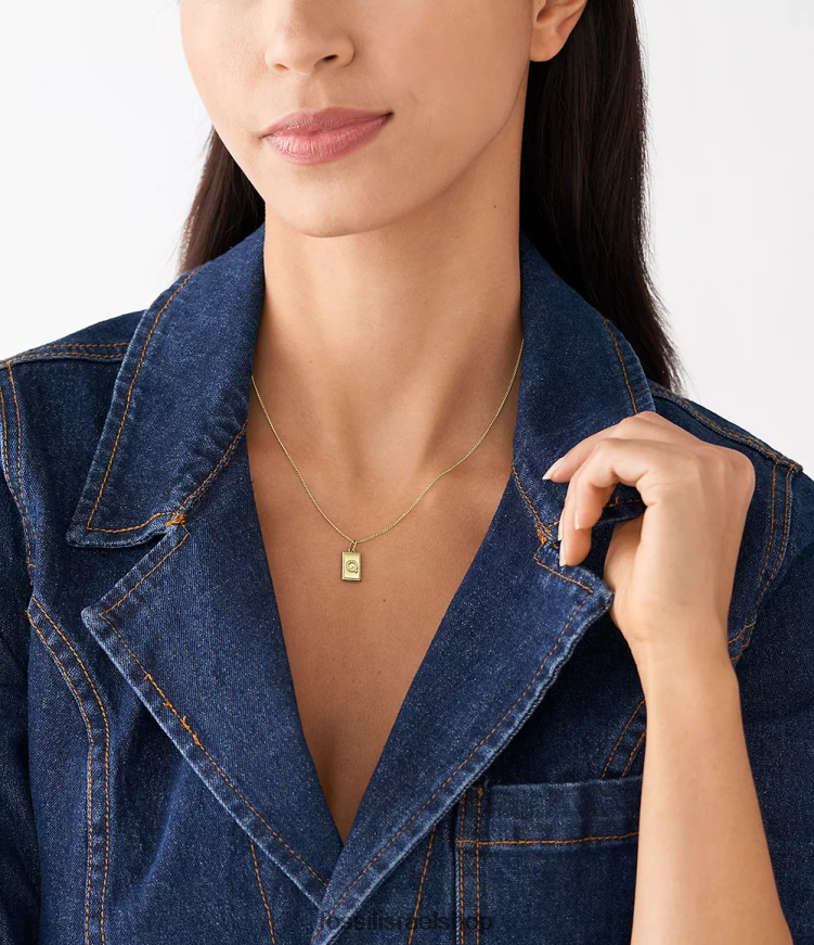 Fossil נשים הו כל כך מקסים קסם ראשוני מנירוסטה L8J0B61307 תכשיט גוון זהב