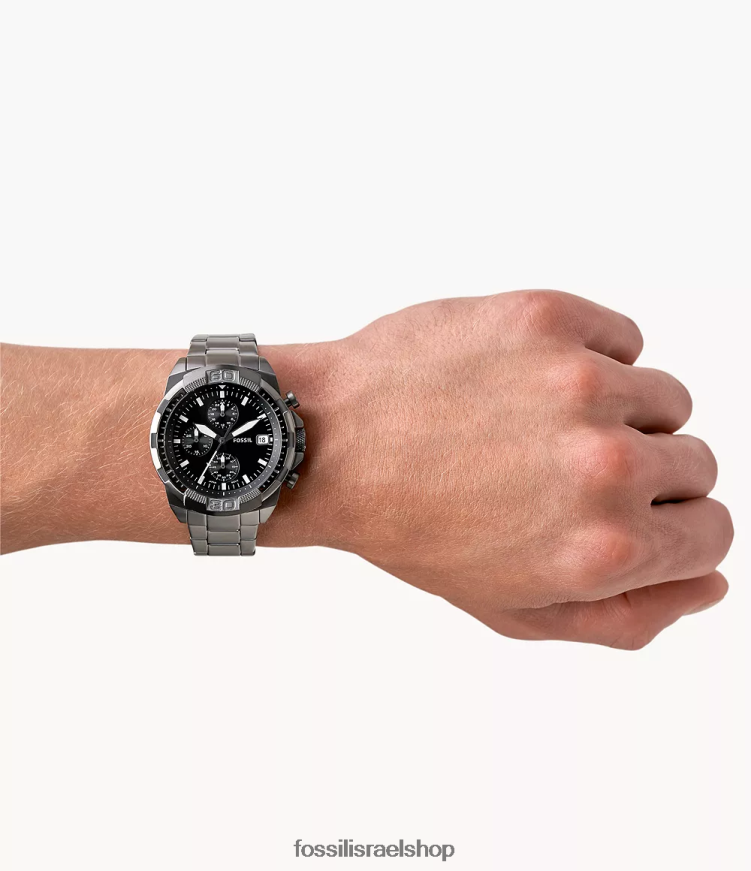 Fossil גברים שעון ברונסון כרונוגרף נירוסטה L8J0B61341 שעון עָשָׁן