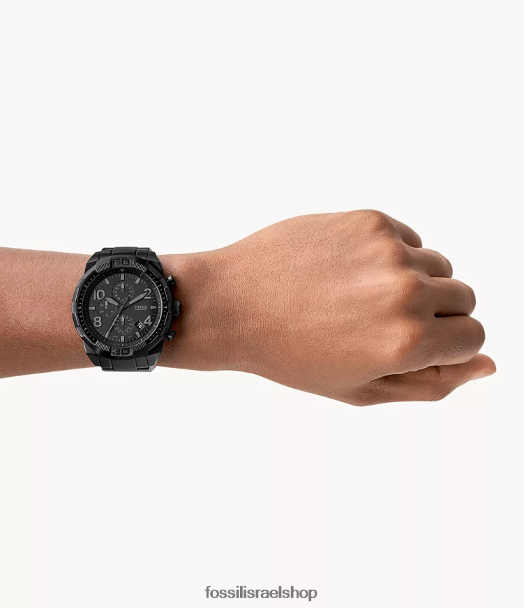 Fossil גברים שעון ברונסון כרונוגרף נירוסטה L8J0B61367 שעון שָׁחוֹר