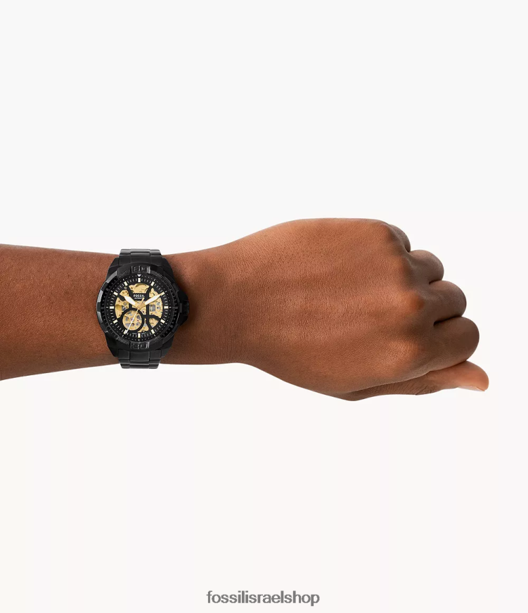 Fossil גברים שעון ברונסון אוטומטי מנירוסטה L8J0B61374 שעון שָׁחוֹר