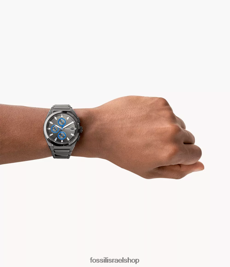 Fossil גברים שעון אוורט כרונוגרף מנירוסטה L8J0B61377 שעון עָשָׁן