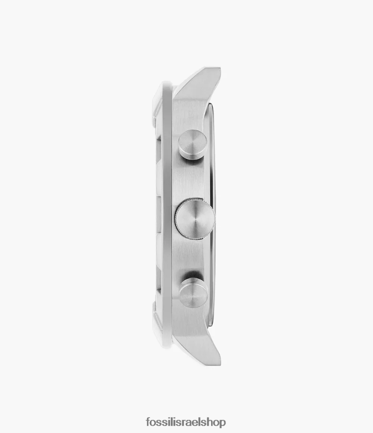 Fossil גברים מארז שעון ברונסון כרונוגרף מנירוסטה L8J0B61390 שעון בגוון כסף