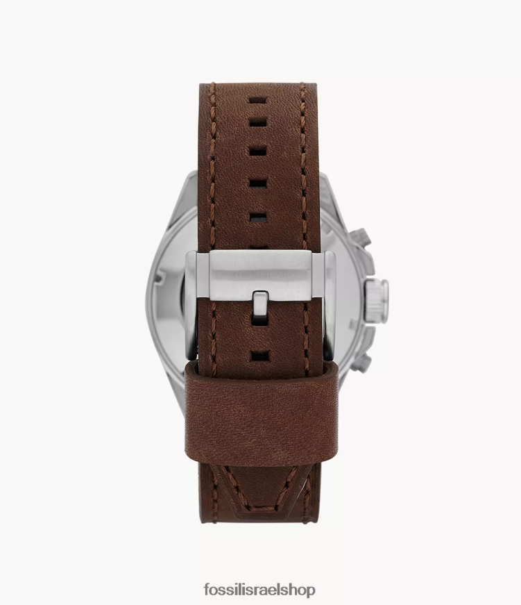Fossil גברים שעון עור כרונוגרף דקר L8J0B61432 שעון חום