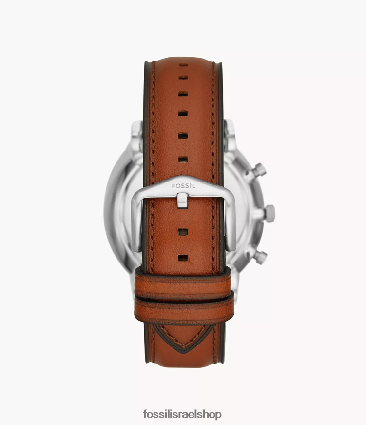 Fossil גברים סט שעון וצמיד מעור נייטרה כרונוגרף L8J0B61436 שעון כְּחוֹל