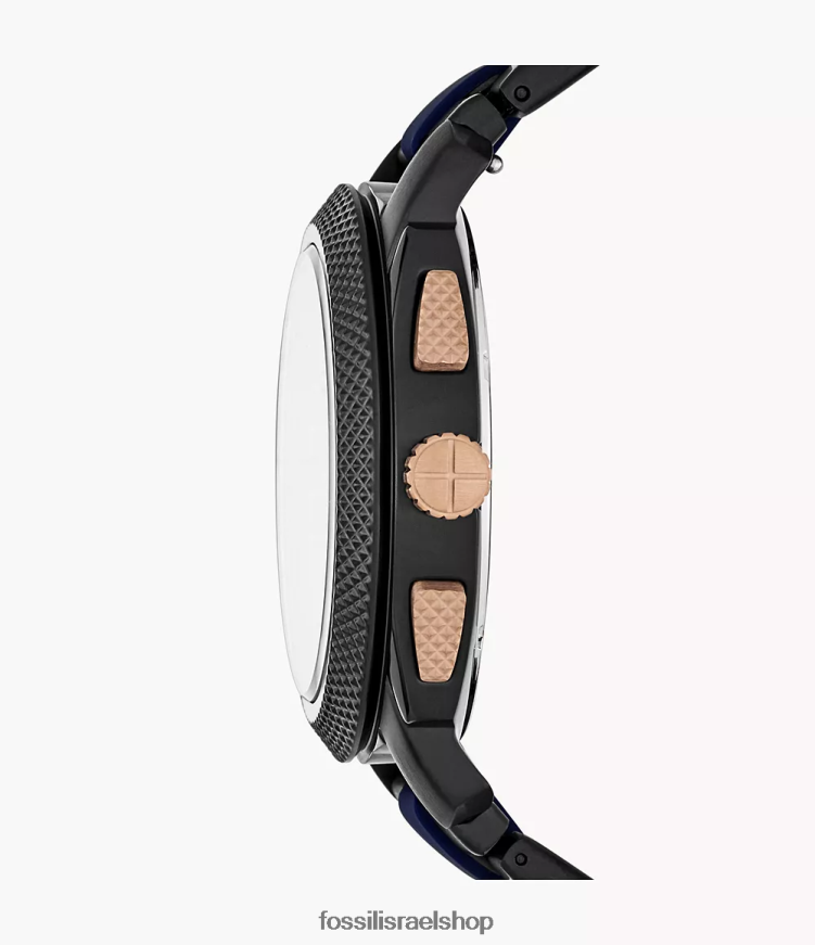 Fossil גברים שעון נירוסטה מכונה L8J0B61526 שעון דו-גוני