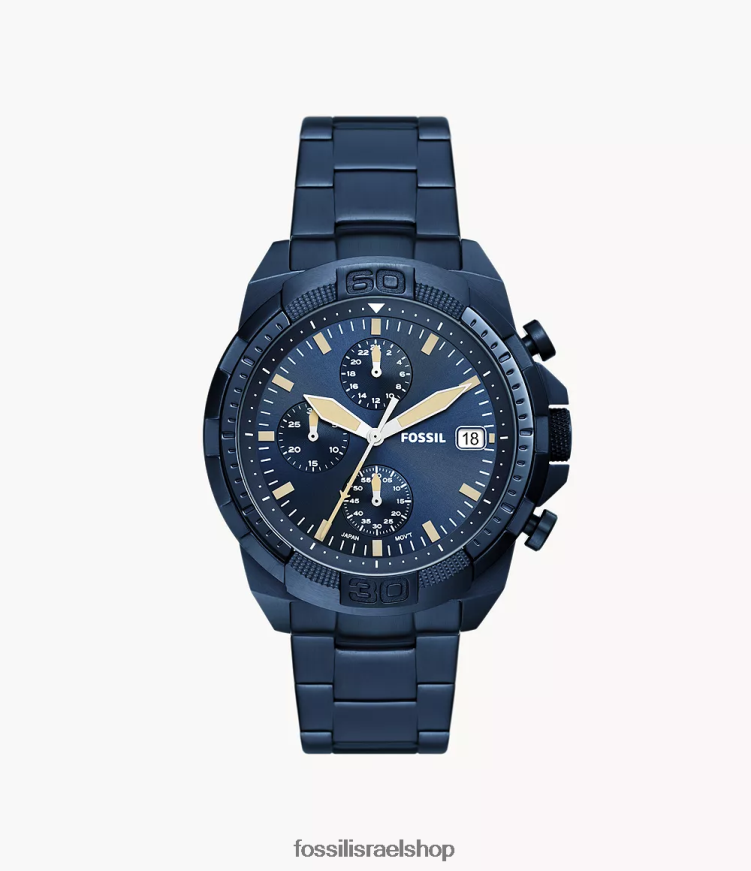 Fossil גברים שעון ברונסון כרונוגרף נירוסטה L8J0B61556 שעון חיל הים