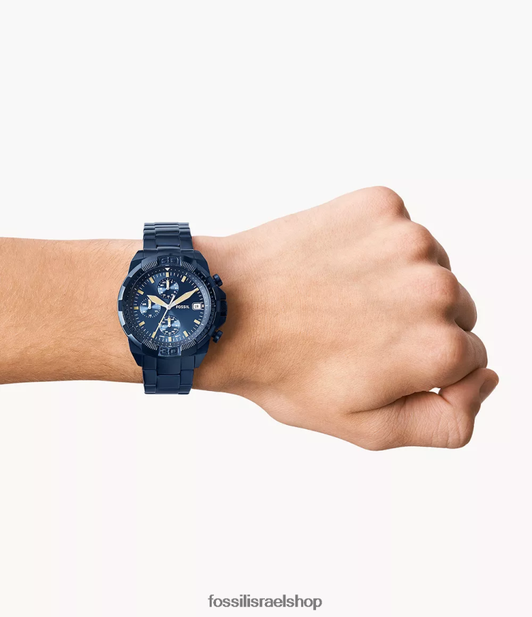 Fossil גברים שעון ברונסון כרונוגרף נירוסטה L8J0B61556 שעון חיל הים