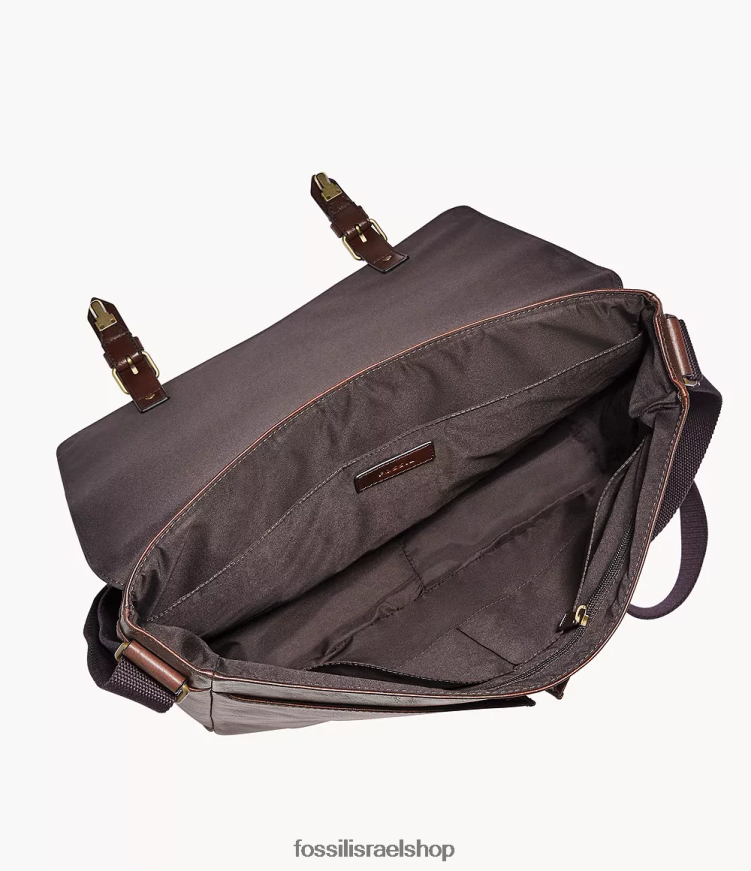 Fossil גברים שליח מיילים L8J0B61634 תיק חום כהה