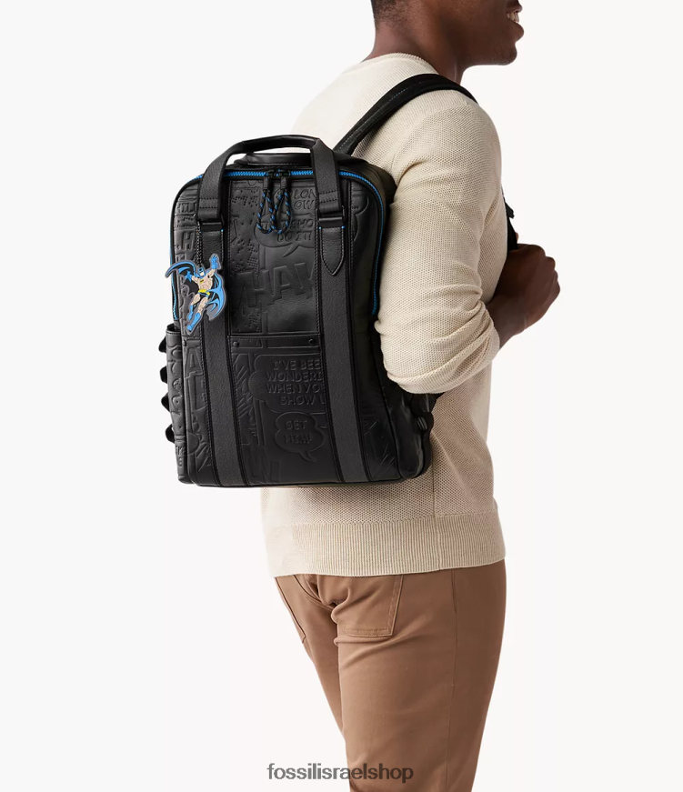 Fossil נשים במהדורה מוגבלת תיק גב באטמן מדור קודם L8J0B61647 תיק שָׁחוֹר